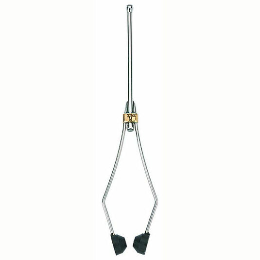 Titanium bobbin holder tool with two prong clamps, 4-inch size