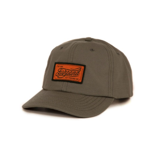 Olive lightweight baseball cap with front logo patch