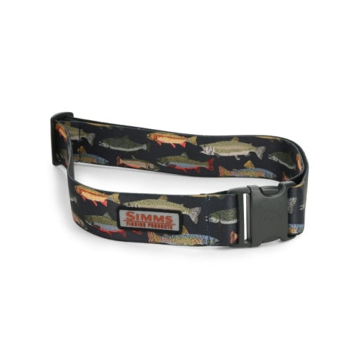 Load image into Gallery viewer, Simms 2-inch wading belt with camo print and black buckle
