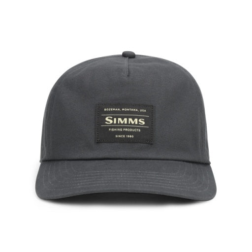 Load image into Gallery viewer, Double Haul cap, dark gray fabric with Simms front logo patch
