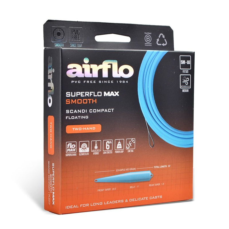 Load image into Gallery viewer, Airflo Scandi Compact Superflo fly line, blue, PVC free, boxed
