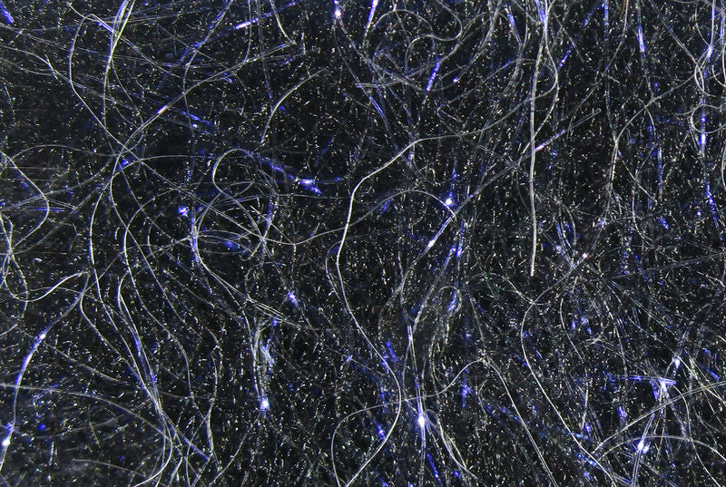 Load image into Gallery viewer, Laser Dub fly-tying dubbing, black with blue shimmering highlights
