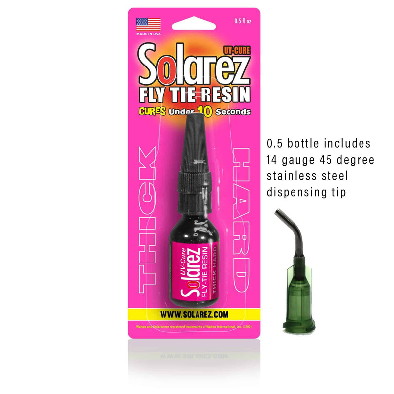Load image into Gallery viewer, UV cure resin bottle with black applicator tip and green dispensing nozzle
