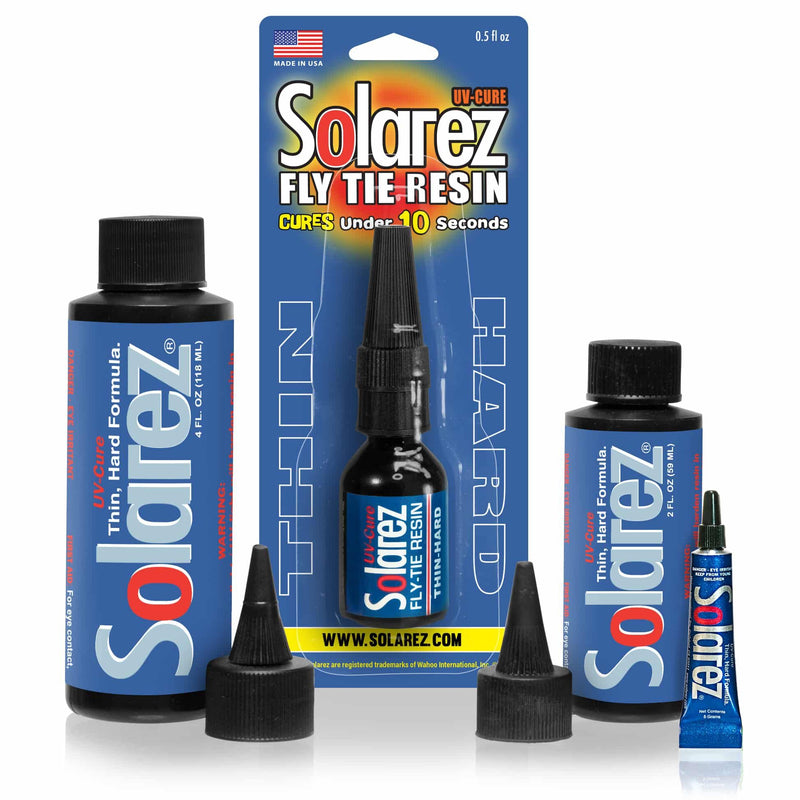 Load image into Gallery viewer, UV-cure resin bottles set, Thin-Hard 0.5 oz, black caps.

