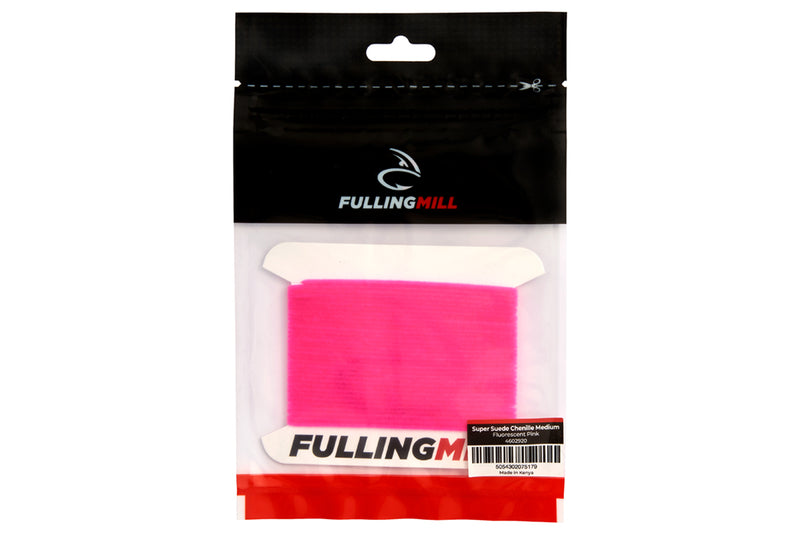 Load image into Gallery viewer, Medium chenille thread on card, hot pink super suede chenille
