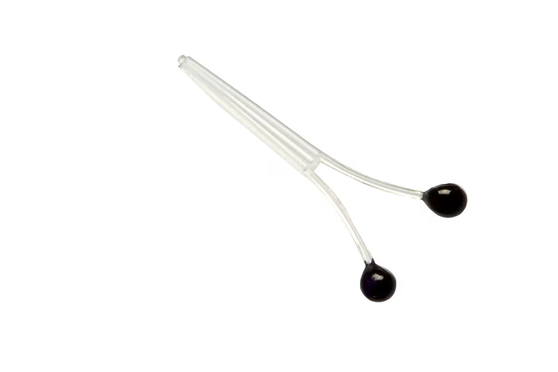 Load image into Gallery viewer, Shrimp eyes set with two clear stems and black tips
