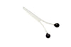 Shrimp eyes set with two clear stems and black tips